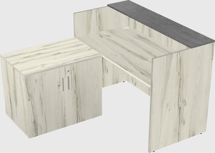 L-shaped modular reception