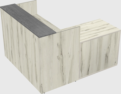 L-shaped modular reception