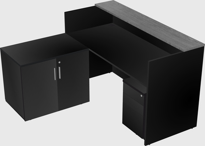 L-shaped modular reception