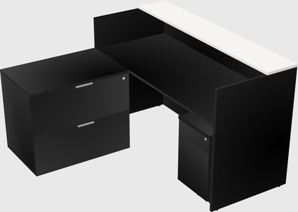 L-shaped modular reception