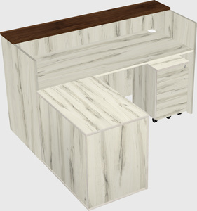 L-shaped modular reception