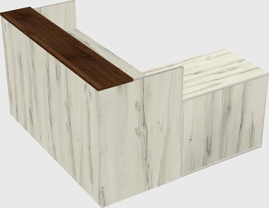 L-shaped modular reception