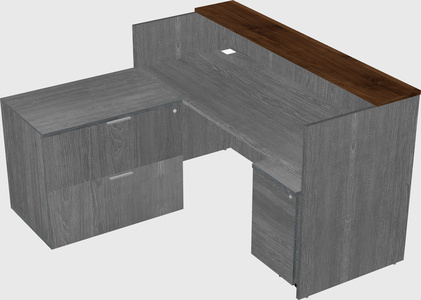 L-shaped modular reception