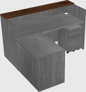 L-shaped modular reception
