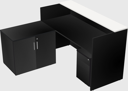 L-shaped modular reception