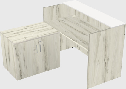 L-shaped modular reception