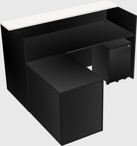 L-shaped modular reception