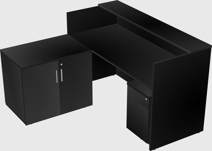 L-shaped modular reception