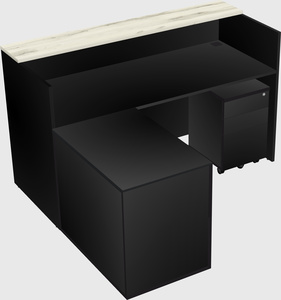 L-shaped modular reception