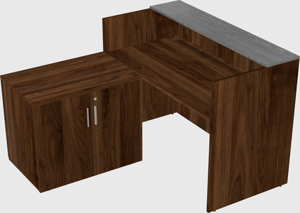 L-shaped modular reception
