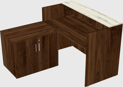 L-shaped modular reception