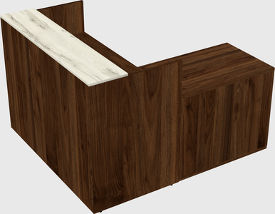 L-shaped modular reception