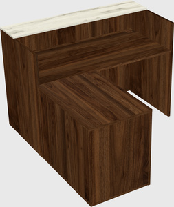 L-shaped modular reception