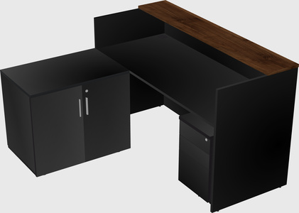 L-shaped modular reception