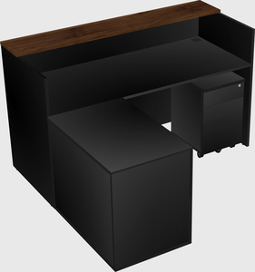 L-shaped modular reception