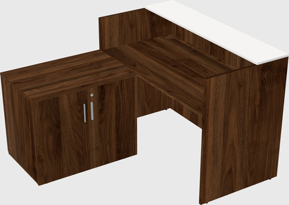 L-shaped modular reception