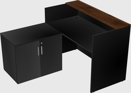 L-shaped modular reception