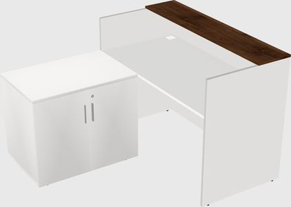 L-shaped modular reception