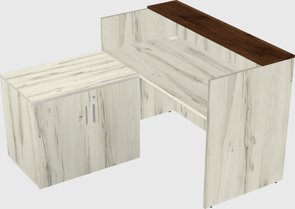 L-shaped modular reception