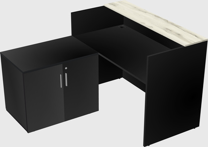 L-shaped modular reception