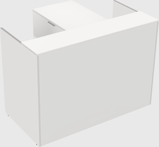 L-shaped modular reception