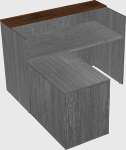 L-shaped modular reception