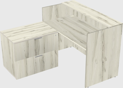 L-shaped modular reception