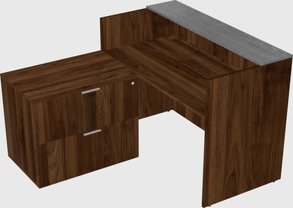 L-shaped modular reception