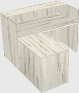 L-shaped modular reception