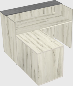 L-shaped modular reception