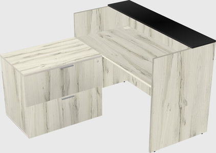 L-shaped modular reception