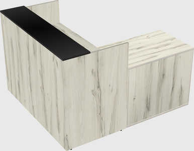 L-shaped modular reception