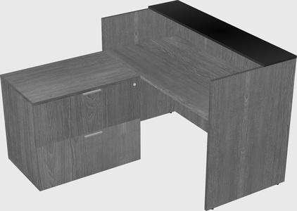 L-shaped modular reception