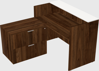 L-shaped modular reception
