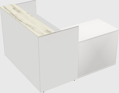 L-shaped modular reception