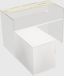 L-shaped modular reception