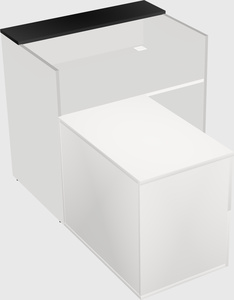 L-shaped modular reception