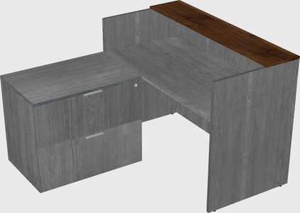 L-shaped modular reception