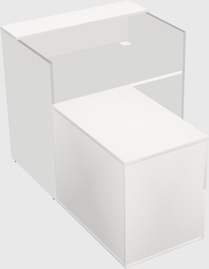 L-shaped modular reception