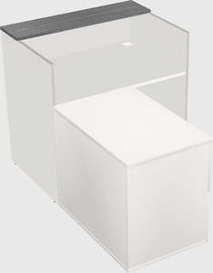 L-shaped modular reception