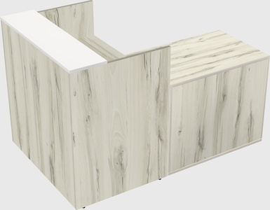L-shaped modular reception