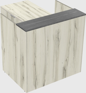 L-shaped modular reception
