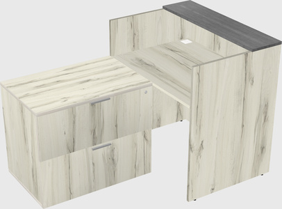 L-shaped modular reception