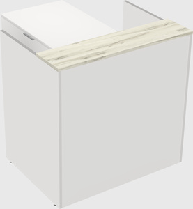 L-shaped modular reception