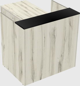 L-shaped modular reception