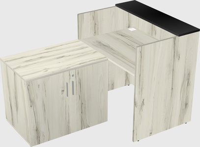 L-shaped modular reception
