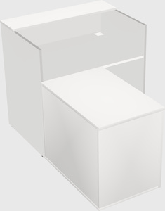 L-shaped modular reception