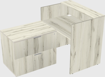 L-shaped modular reception