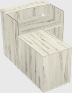 L-shaped modular reception