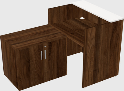 L-shaped modular reception